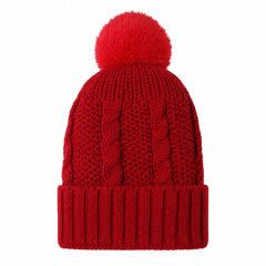 Gorro tejido con pompón