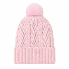 Gorro tejido con pompón