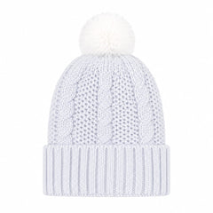 Gorro tejido con pompón