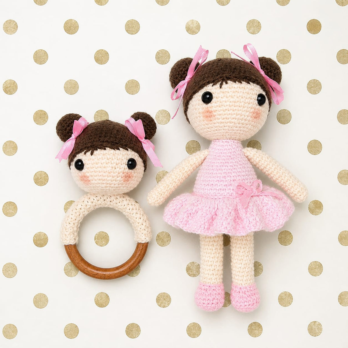 Sonajero y Peluche de Apego (Amigurumi)