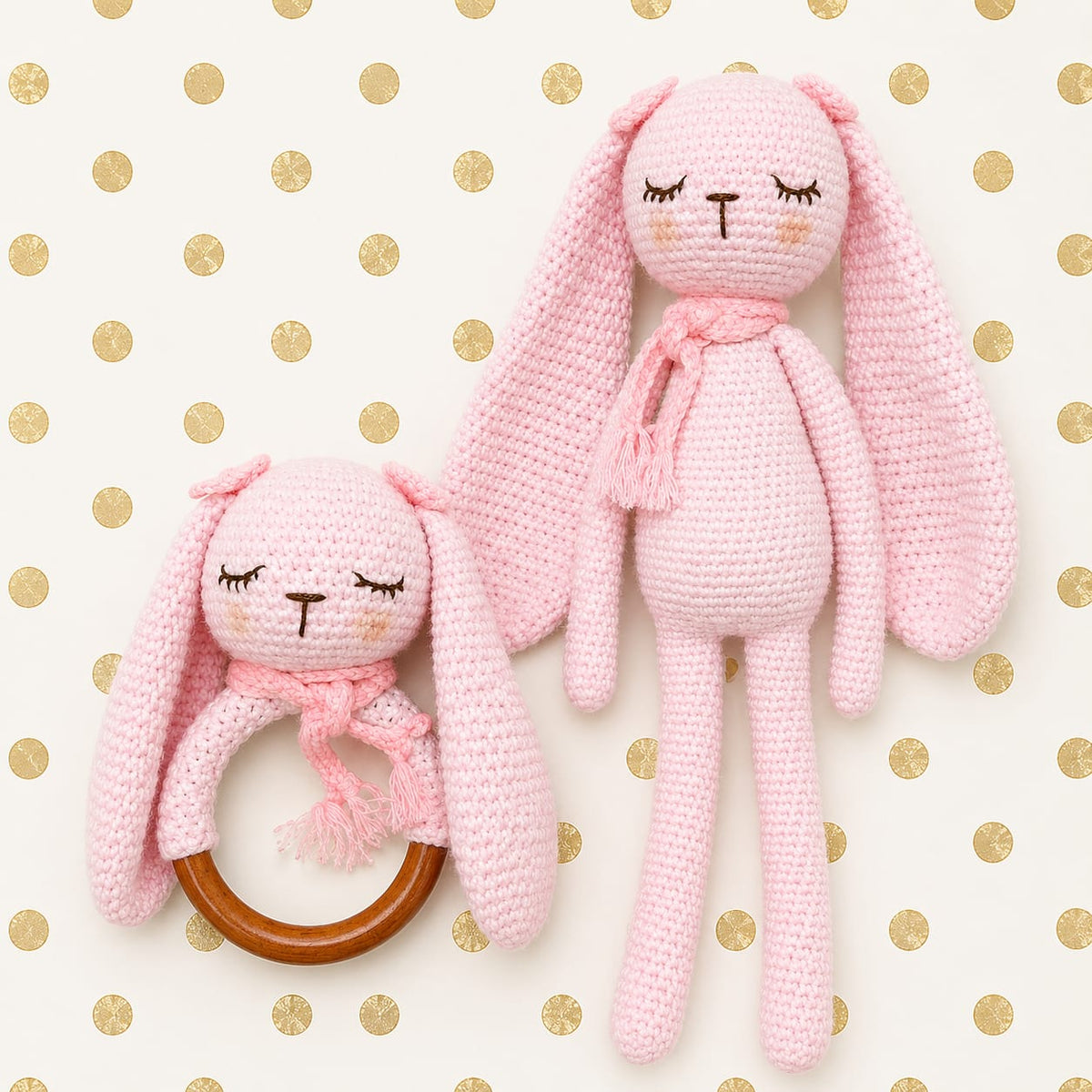 Sonajero y Peluche de Apego (Amigurumi)