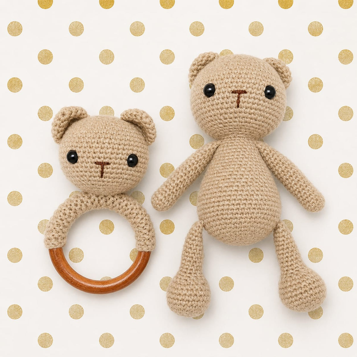 Sonajero y Peluche de Apego (Amigurumi)