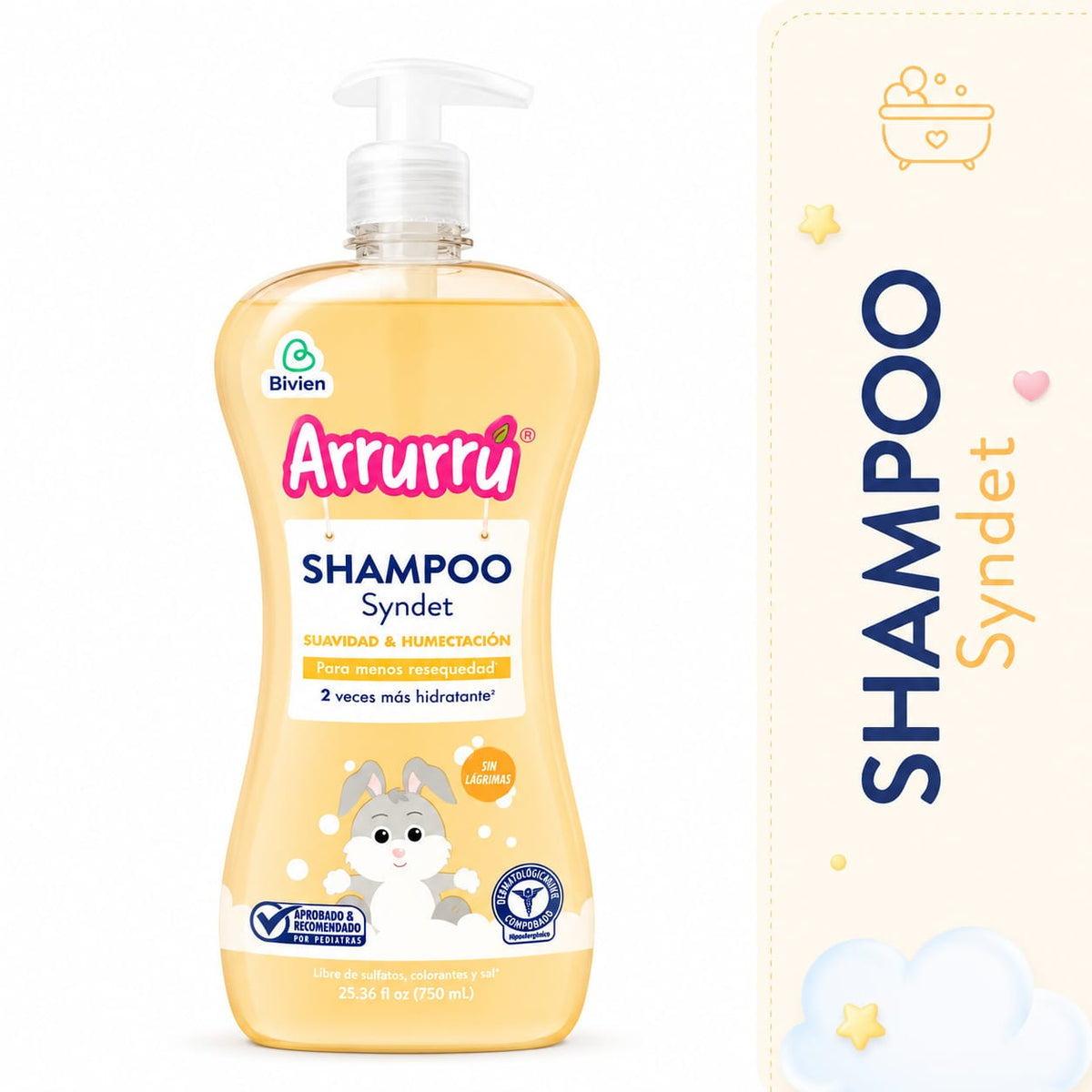 Shampoo Arrurru Syndet Suavidad y Humectación