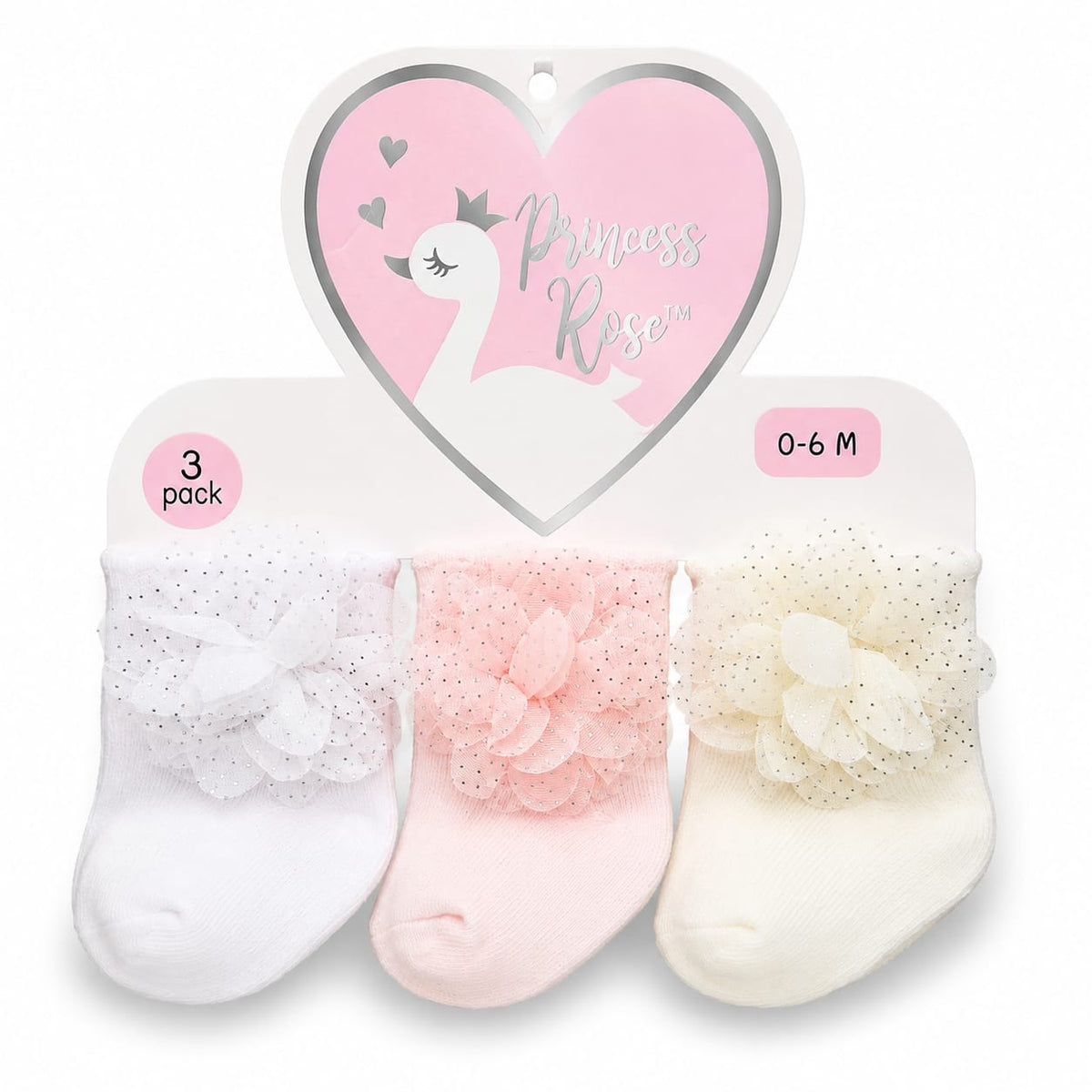 Medias Princess Rose x3 Unds.