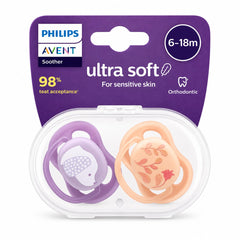 Chupa Entretenedora Avent Ultra Soft 6–18 meses – Set x2
