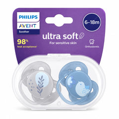Chupa Entretenedora Avent Ultra Soft 6–18 meses – Set x2