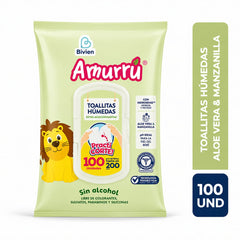 Toallitas húmedas Arrurrú Aloe Vera x 100 unidades