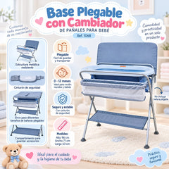Base para bañera plegable con cambiador