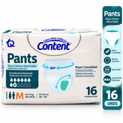 Pañales Content Pants Talla M x 16 Unids.