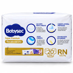 Pañales Babysec Etapa 0/ RN x 20 Unidades.