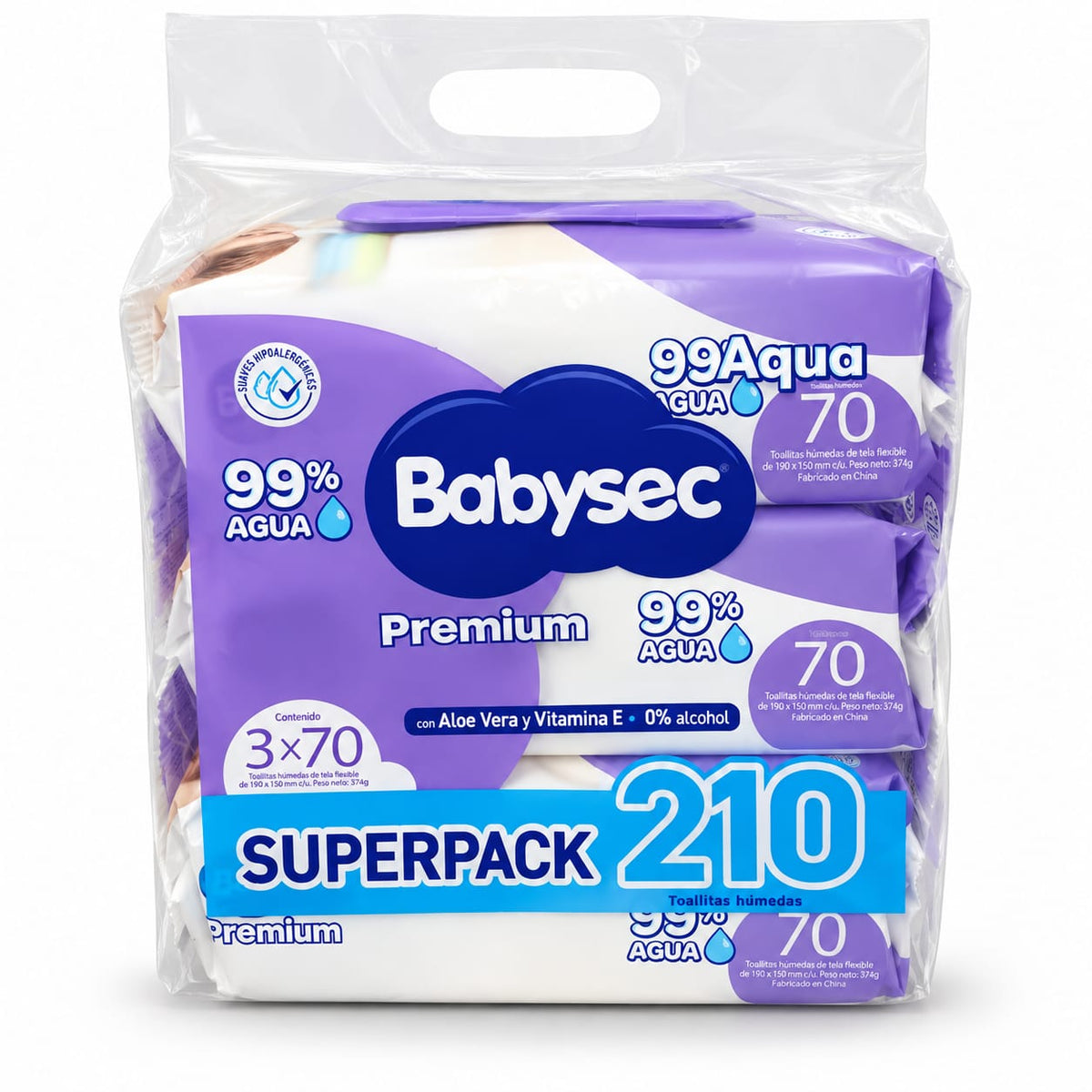 Toallitas Húmedas Babysec X 210 Unidades.