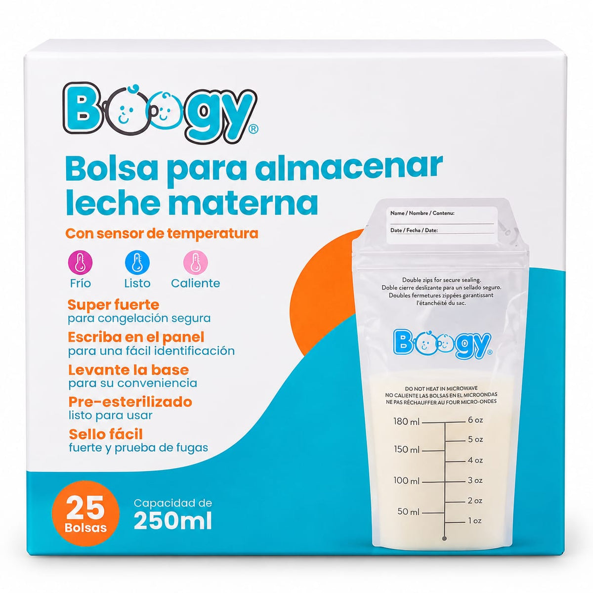 Bolsas Leche Materna Boogy x25 – 250ml