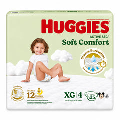 Pañales Huggies Active Sec Soft Comfort Etapa 4 (XG) – 25 unidades