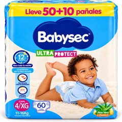 Pañales Babysec Etapa 4/XG x 60 Unds