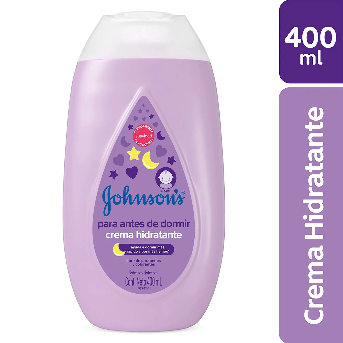 Crema liquida Johnsons para antes de dormir x 400 ml