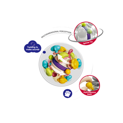 Pelota sensorial con sonajero y rasca encías