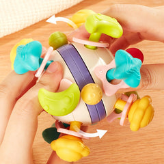 Pelota sensorial con sonajero y rasca encías