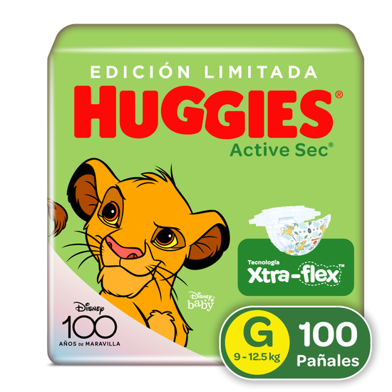 Pañales Huggies Active Sec Etapa 3/G x 100 Unds