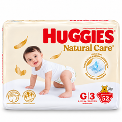 Pañales Huggies Natural Care Etapa 3/G x 52 Unds