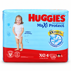 Pañales Huggies Triple Protección 4/XG x 25 unds