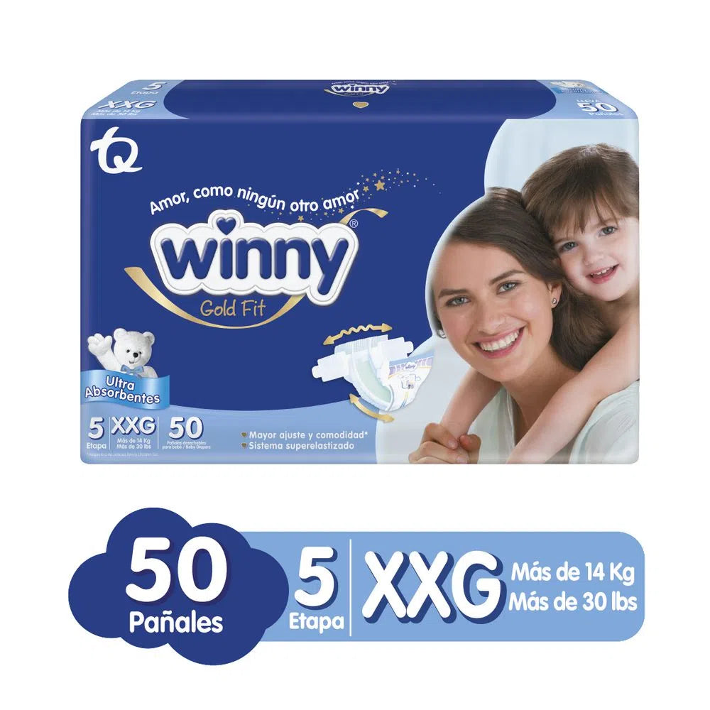 Pañales Winny Gold etapa 5/XXG x 50 Unds