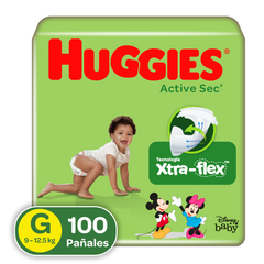 Pañales Huggies Active Sec Etapa 3/G x 100 Unds
