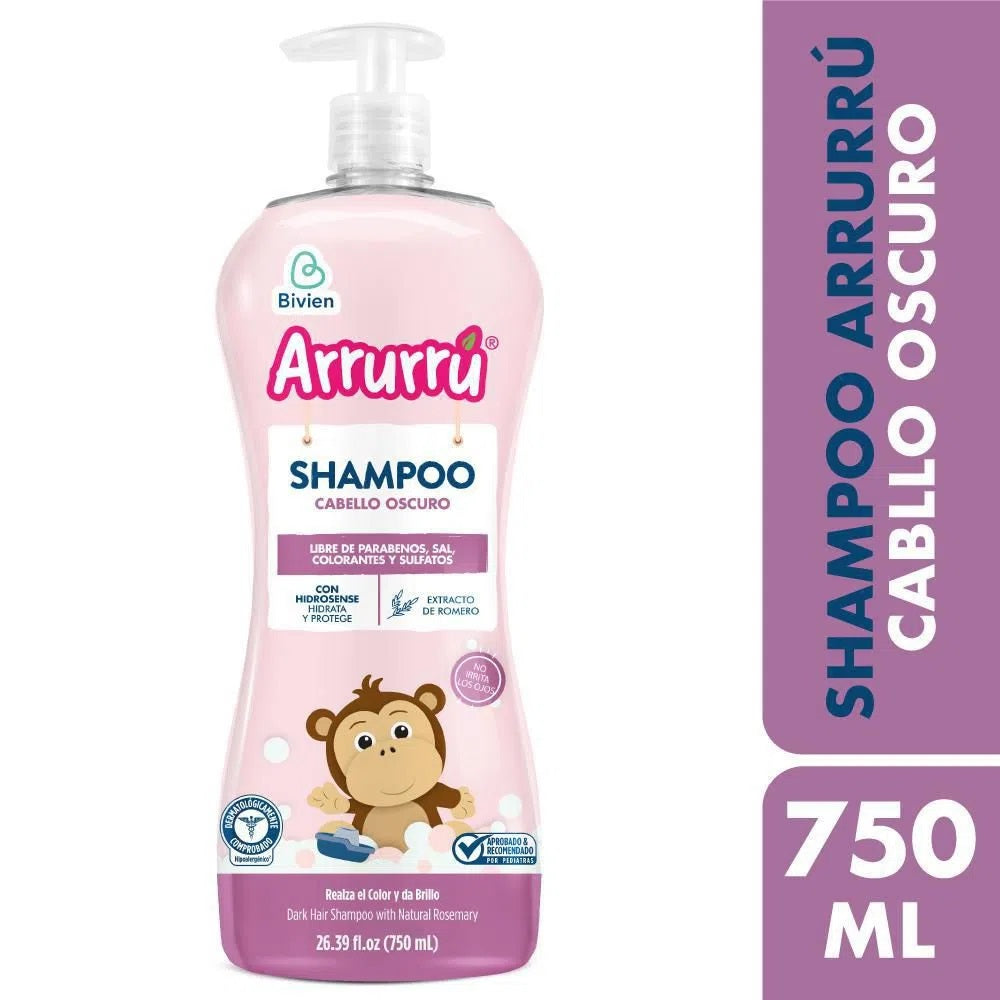 Shampoo Arrurru Cabello Oscuro x 750 ml
