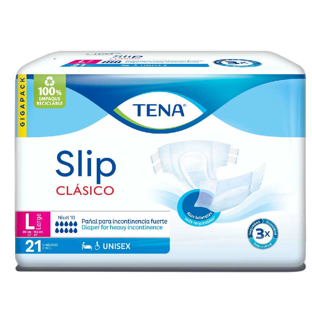 Pañales Tena Slip Comfort Talla L x 21 Unids