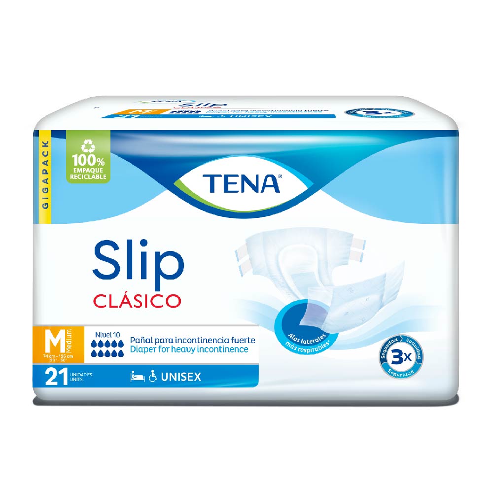 Pañales Tena Slip Comfort Talla M x 21 Unds