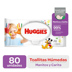 Toallitas húmedas Huggies Manitos y Carita x 80 Unds